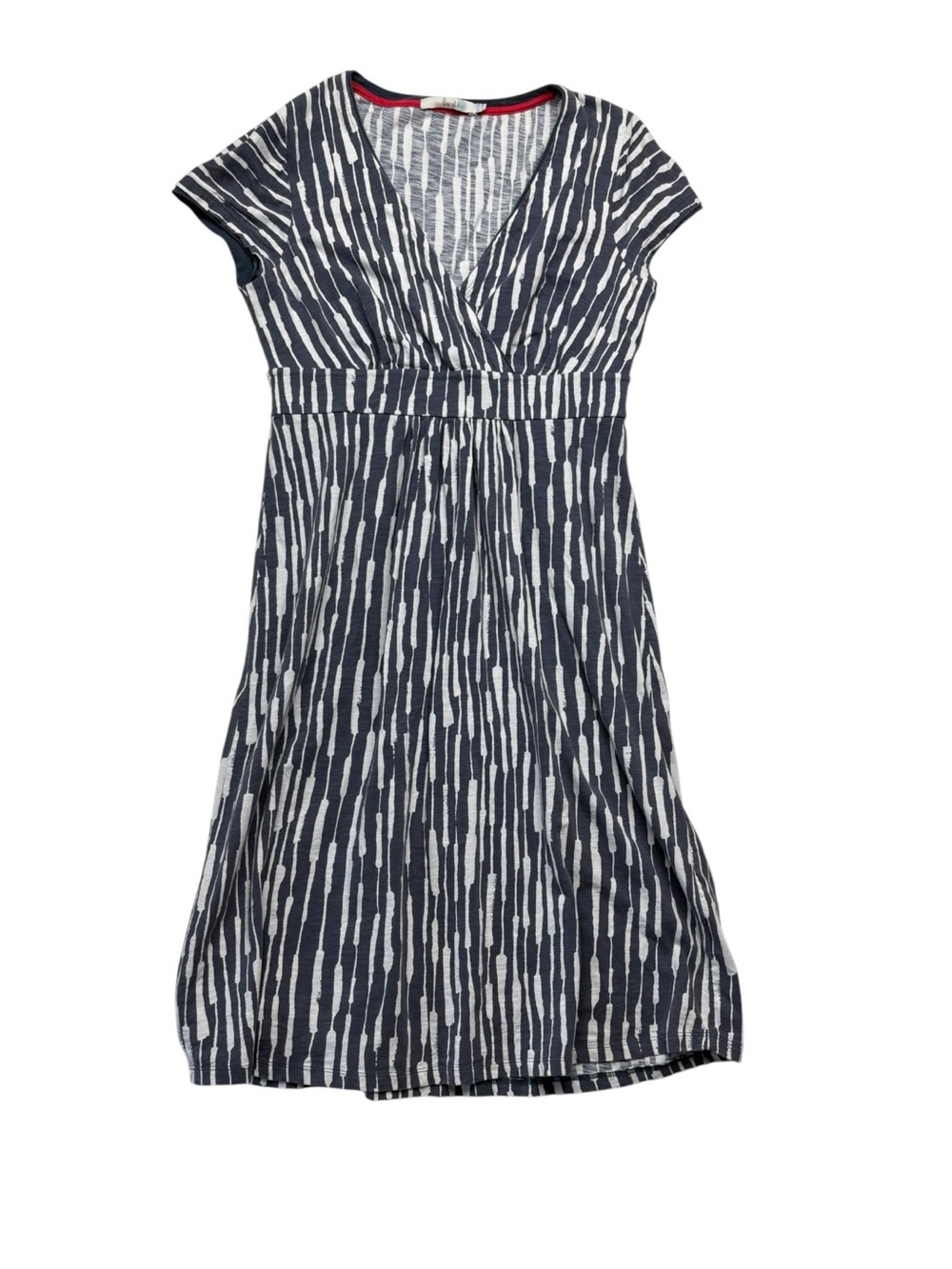 Boden size 6 small blue white pattern dress casual knee length business guest